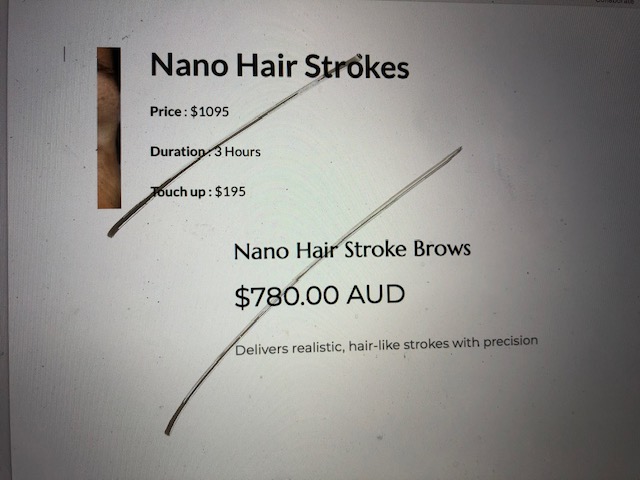 Nano Hair-stroke Eyebrows. Ladies check out these prices elsewhere…