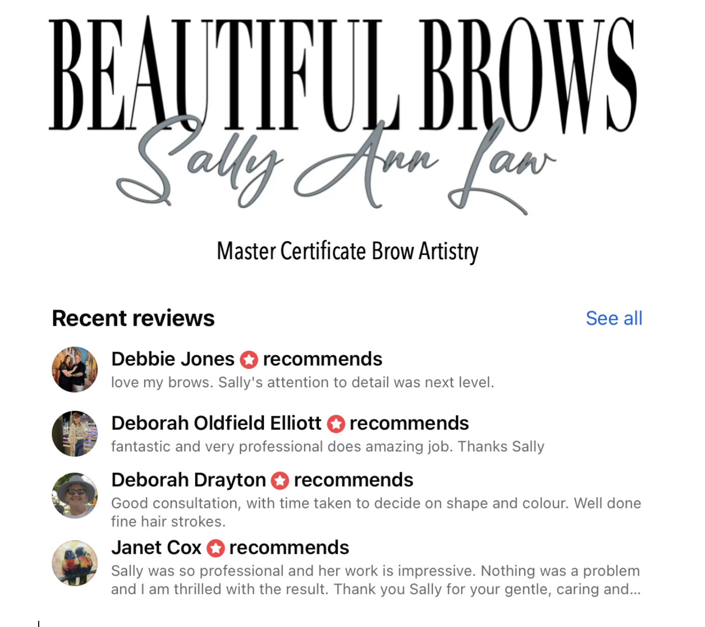 Everyone is loving their Beautiful Brows…..