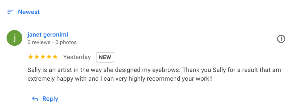 reviews and feedback from my beautiful clients